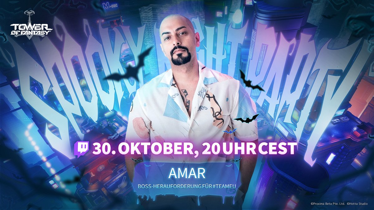 ToF_DE_Official's tweet photo. #TOFTeamSEA vs. #ToFTeamEU ⚔️
Schaltet bei der #SpookyNightParty am 29. und 30. Okt. für süße Preise ein.
3* Gold-Nukleus gibt's für 5 glückliche Spieler, die auf's Siegerteam setzen! 🚀
Welches Team wird die #TOF-Challenge meistern?
Wir sehen uns im Stream!
#TowerofFantasy https://t.co/78TPAIb2p6