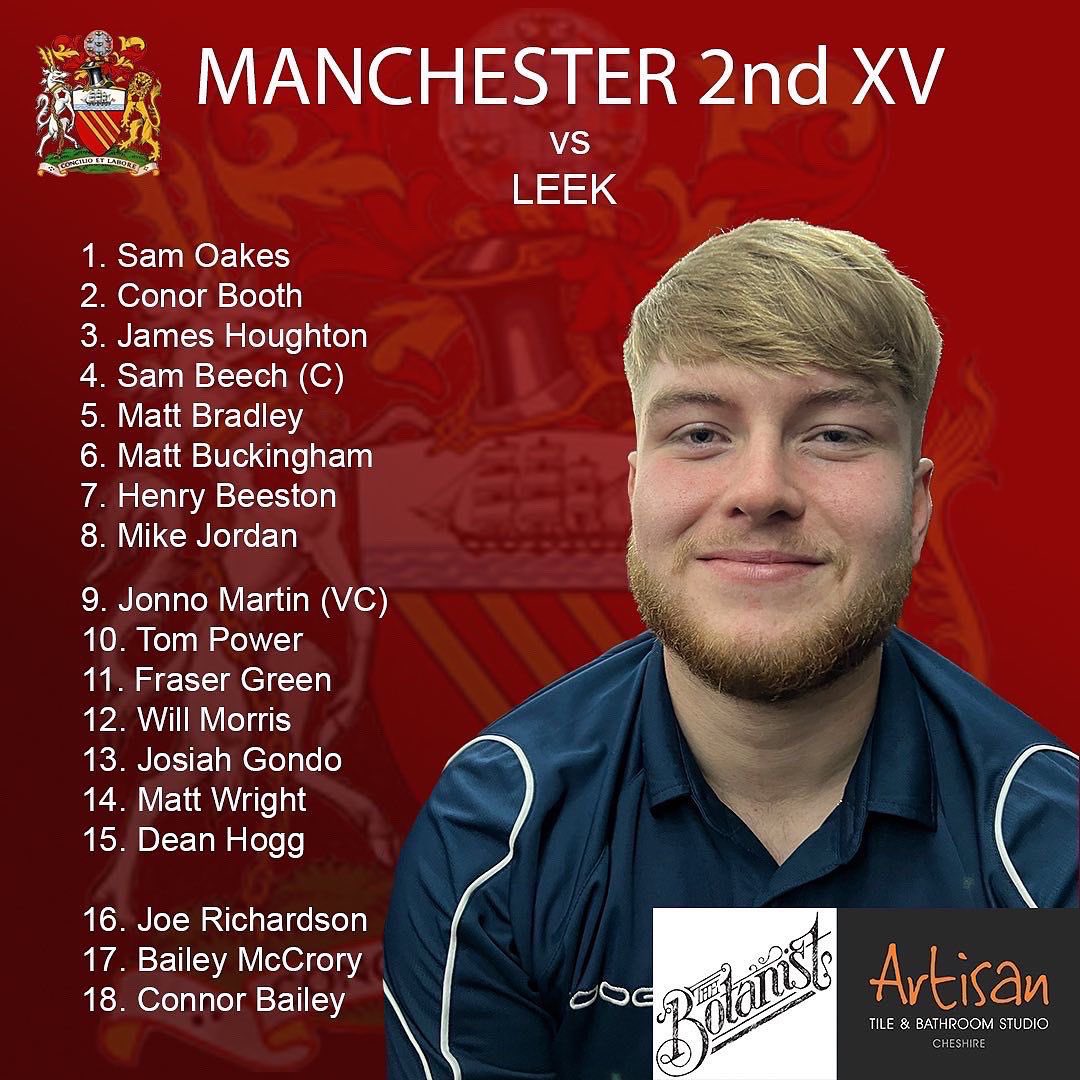 ManchesterRugby's tweet photo. 1s home v Burnage, 2s away v Leek. Go Well Will Morris, another @MRCMandJ making his Senior debut! #WAKM #oneclub #dedicatedtodevelopment https://t.co/DmwbiQTEt6