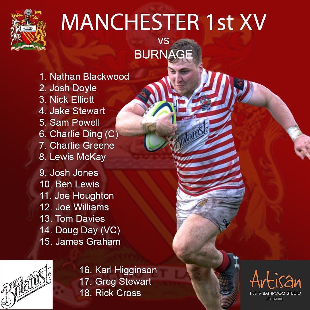 ManchesterRugby's tweet photo. 1s home v Burnage, 2s away v Leek. Go Well Will Morris, another @MRCMandJ making his Senior debut! #WAKM #oneclub #dedicatedtodevelopment https://t.co/DmwbiQTEt6
