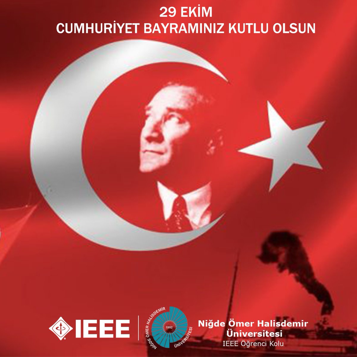 IeeeNohu's tweet photo. Cumhuriyet, yüksek ahlaki değer ve niteliklere dayanan bir idaredir. Cumhuriyet fazilettir. 29 Ekim Cumhuriyet Bayramınız Kutlu Olsun.

@NOHUMuhFak 
@muratbarut27 https://t.co/s0mqEutx1f