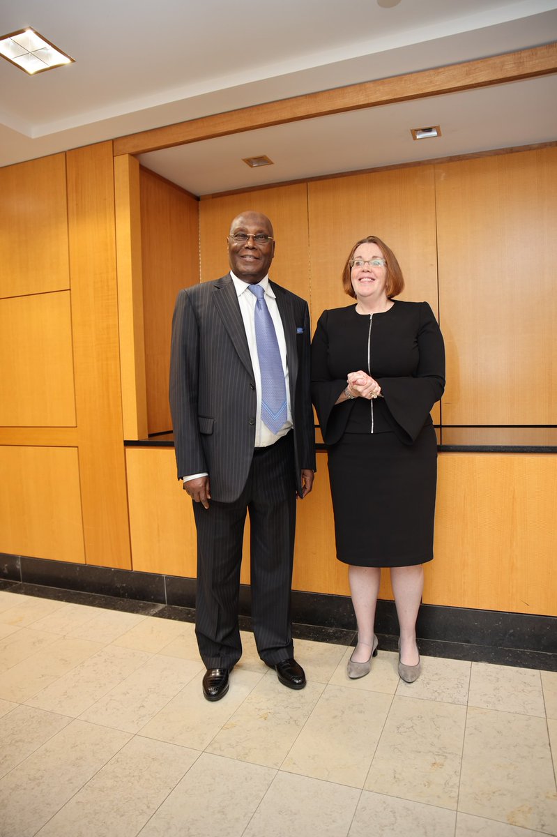 atiku's tweet photo. Yesterday, at the meeting at the State Department led by Molly Phee, Assistant Secretary—Bureau of African Affairs, the focus of our discussions were on the critical need to seek collaborative solutions to our local issues on democracy and governance, https://t.co/5mQlUO9SB4