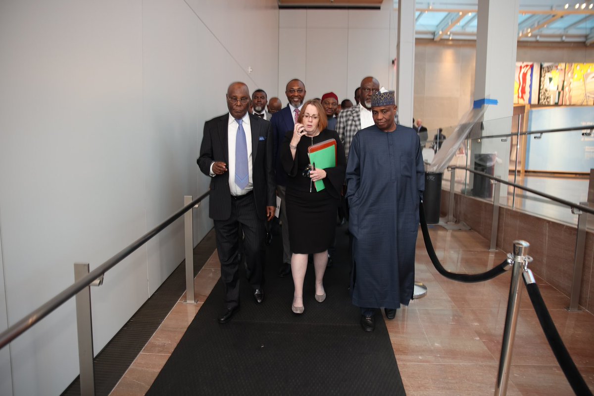 atiku's tweet photo. Yesterday, at the meeting at the State Department led by Molly Phee, Assistant Secretary—Bureau of African Affairs, the focus of our discussions were on the critical need to seek collaborative solutions to our local issues on democracy and governance, https://t.co/5mQlUO9SB4