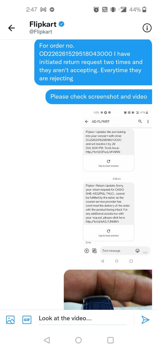 JerryKhan19's tweet photo. @flipkartsupport Guess what?
I did text you privately but you haven't responded in 2 days https://t.co/S1qEizTB9f