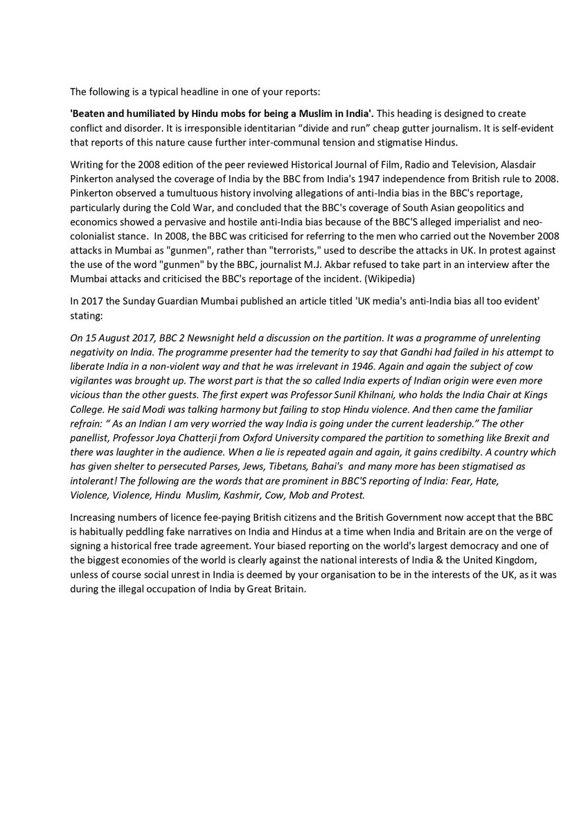 rahulkumarindia's tweet image. #BBCprotest
British Hindus to give #memorandum to the @BBCWorld about #Hinduphobic and #indiaphobia. #LeicesterCity
Highlights the biases and unprofessional reporting by the @BBC 
@CJBdingo25 @india_narrative @MumukshuSavitri @amritabhinder @silverspark @Minaljaiswal @arifaajakia