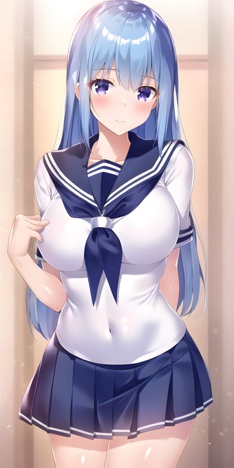 セーラー服ぶっかけ無洗浄 