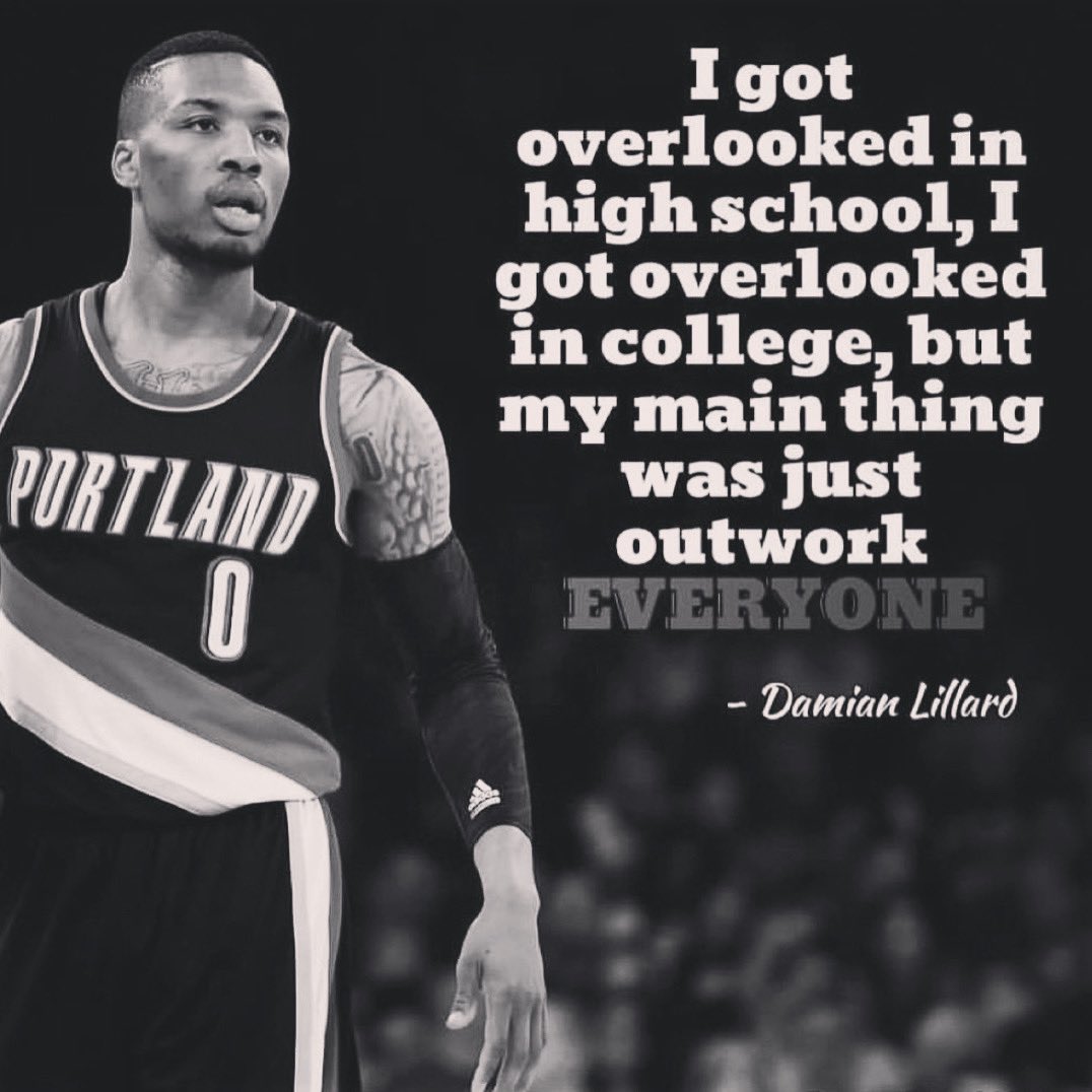 “I got OVERLOOKED in high school, I got OVERLOOKED in college, but my main thing was just OUTWORK EVERYONE” - Damian Lillard

➡️ theoverlookedplayer.com

#TheOverlookedPlayer #DamianLillard #NBA #PortlandTrailBlazers #BasketballTraining #BasketballDevelopment #PlayerPlacement