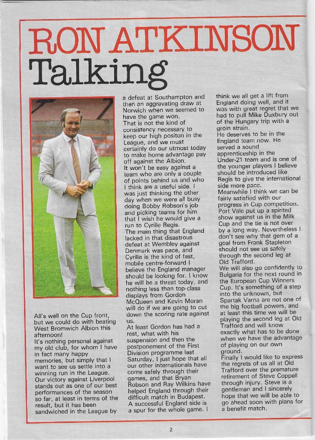 80s_mufc's tweet photo. 15th October 1983 - "Ron Atkinson Talking" https://t.co/C3AInudaH3