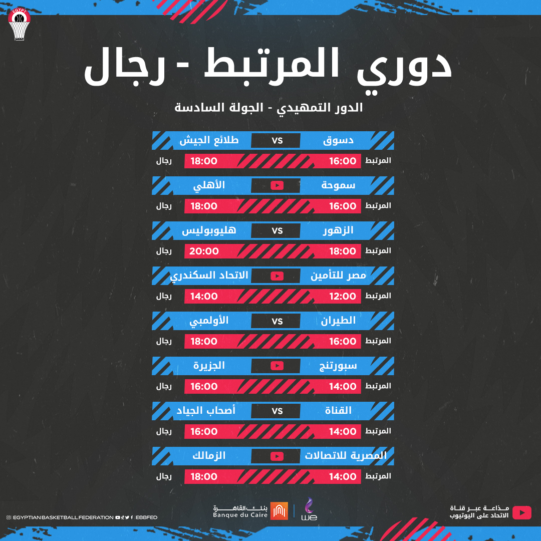 Egyptian Basketball Federation on Twitter "جولة أخيرة من الدور