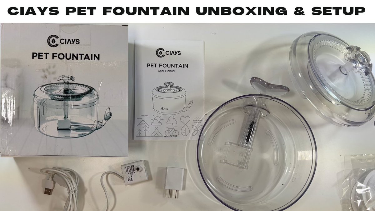 bigcvlogs's tweet photo. Today we unbox and setup the #CIAYS #Pet Fountain.
This is the perfect Pet Fountain for your #Dog or #Cat.
See the full setup process on #YouTube now.
https://t.co/TFJTsDi9xc
#Pets #Dogs #Cats #PetFountain #DogFountain #CatFountain #PetWaterFountain #CIAYSPetFountain #Setup https://t.co/V01ygedsXu