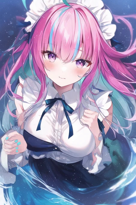 AI製。調整しようとしたけど圧倒的力不足だった#NovelAI #NovelAIDiffusion #あくあーと 