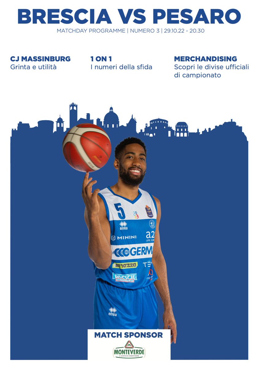 GermaniBrescia's tweet photo. 𝗖𝘂𝗿𝗶𝗼𝘀𝗶𝘁𝗮’ 🔍, 𝗻𝘂𝗺𝗲𝗿𝗶 💯 e 𝗾𝘂𝗶𝘇❓
Volete saperne di più sulla sfida di stasera contro Pesaro? Il terzo numero del matchday programme è online! 🤩
🔗 https://t.co/ZyFwi4oKbN
#DreamBig | #BREPES | #MatchdayProgramme https://t.co/ss47fx799Z