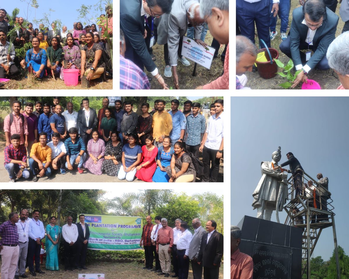 shekharz1967's tweet photo. Yesterday paid respect to Parala Maharaja Sri Krushna Chandra Gajapati Narayana Deba by garlanding his statue.  Parala Maharaja is regarded as the architect of an Independent United Odisha State and was the first Prime Minister of ⁦@Naveen_Odisha⁩ and tree plantation https://t.co/Ir5wW7RQpI