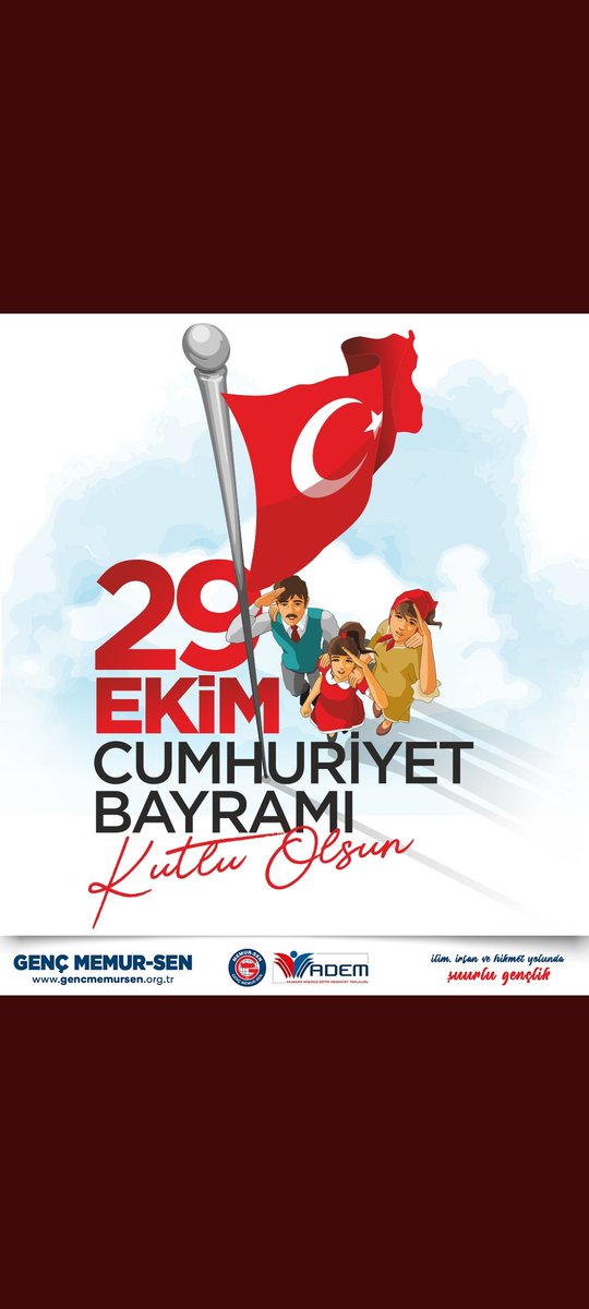 ❝Dalgalandığın yerde ne korku, ne keder...❞

Göklerde dalgalanan ay yıldızlı bayrak için, Anadolu'nun vatan kalması için İstiklal Harbi'nde cansiperane mücadele eden bütün kahramanlarımızı minnetle anıyoruz.

29 Ekim #CumhuriyetBayramı kutlu olsun.