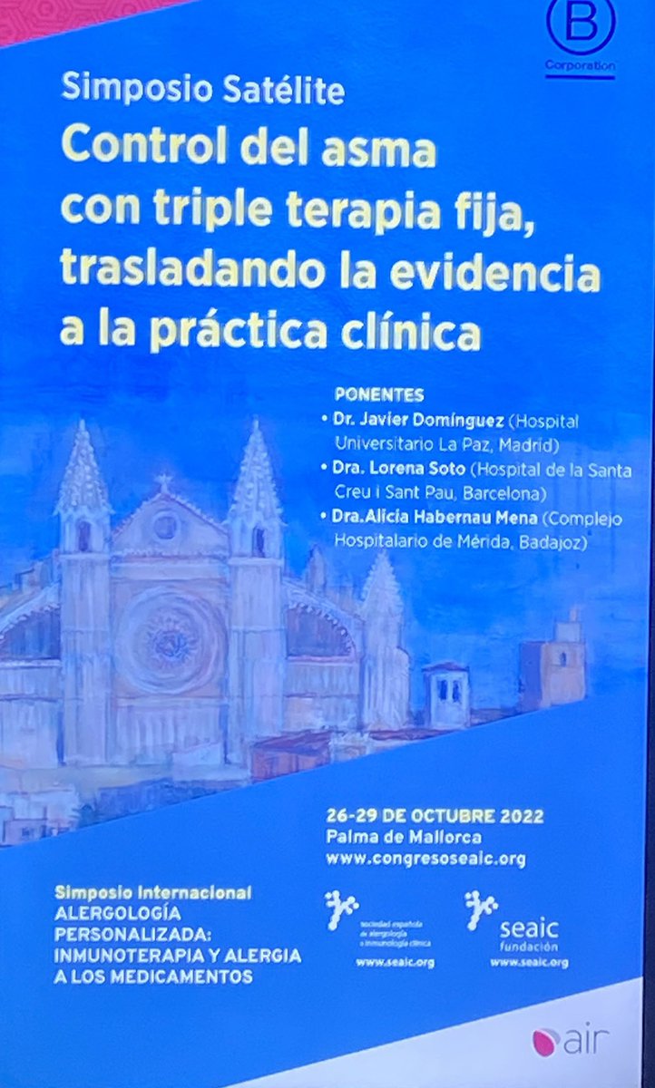 Control del asma con triple terapia fija. Evidencia en práctica clínica. Dr. J. Domínguez <a href="/sotoretes/">sotoretes</a> dra. Alicia Habernau #SEAIC2022
<a href="/Chiesi_es/">Chiesi España & Portugal</a> #SEAIC2022
