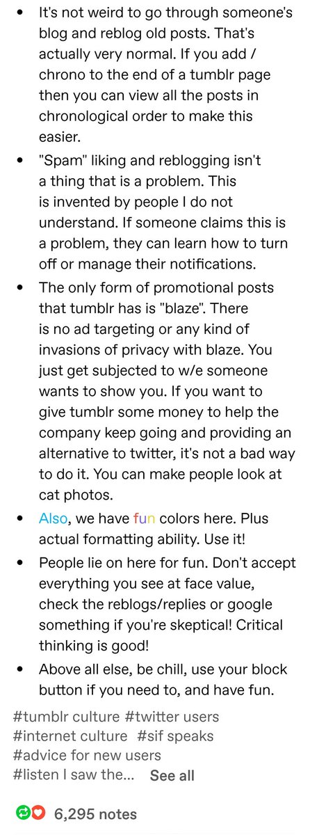 elollinen's tweet photo. @pr0bablyahobbit @punished3liza 1. always reblog what you see and find reblog worthy
2. dont use emojis
3. turn off anon asks
4. block new followers that dont have any content in their blog (aka havent reblogged anything)

also this
https://t.co/T7nfLphdE3 https://t.co/o7DSFTRfw1