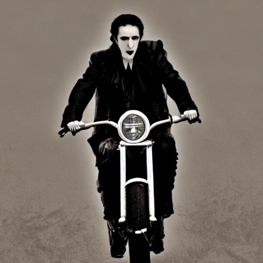 paragism_'s tweet photo. A vampire on the bike. He could not unravel darkness. There is bitterness in his mouth. Like salt...and curiousness. Made completely with #AI.
#allthingsghost #AIart https://t.co/n1jHHIpPxv
