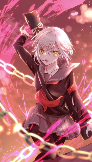 #プロセカ  ×    #ダンガンロンパ 【 私も…  仲間を斬り捨てるような真似はしたくはない…   】#日野森志歩 ×    #辺古山ペコ #prsk_FA #ダンロン #イラスト #描いてみた 