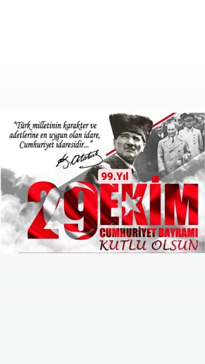 Alperhak's tweet photo. Demokrasinin tam ve en belirgin hükûmet şekli Cumhuriyettir. Hiçbir zaman hatırınızdan çıkmasın ki, Cumhuriyet sizden fikri hür, vicdanı hür, irfanı hür nesiller ister. Türk milletinin tabiat ve adetlerine en uygun olan idare, Cumhuriyet idaresidir.
#29EkimCumhiyetBayramımız https://t.co/0WP8dexcQD