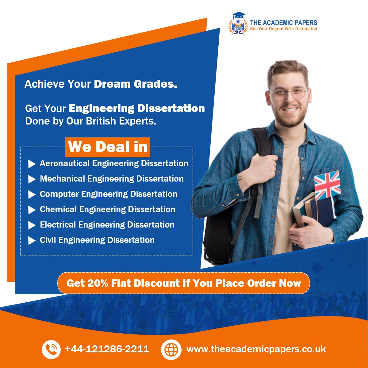 AcademicPapers3's tweet image. Get Your #EngineeringDissertation Done by Our #BritishExperts. We deal in
✅ #Aeronautical
✅ #Mechanical
✅ #Computer
✅ #Chemical
✅ #Electrical &
✅ #CivilEngineering
Visit Our Website theacademicpapers.co.uk to Get Flat 20% OFF.
