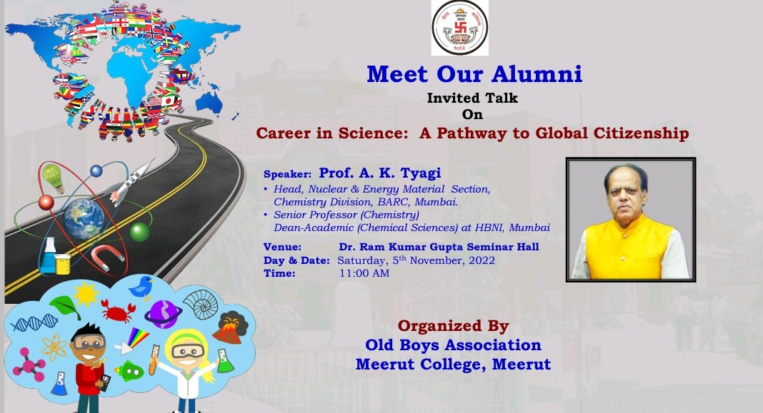 In a series of talks n lectures..here is one by #OBA @ #MCM and the learned speaker is Prof AK Tyagi, BARC, Mumbai