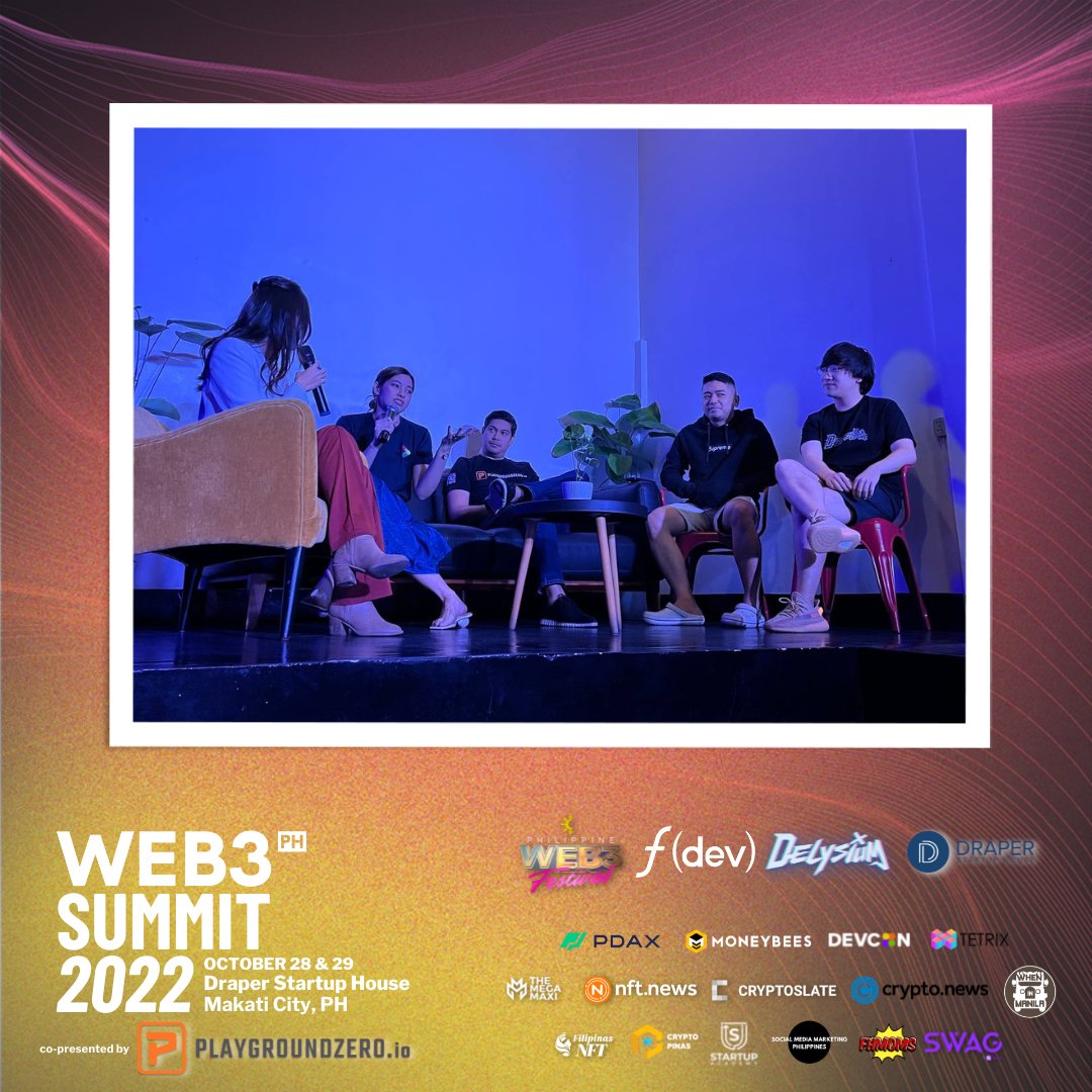 web3phsummit's tweet photo. HAPPENING NOW❗
Discover Web3 from these industry experts in “GAMING THE SYSTEM: What is the Future of Blockchain Gaming?” session.
Watch the livestream through this link: https://t.co/GaqNjIPOUW
#Web3PH
#Web3PHSummit https://t.co/WxwPH9EG3K