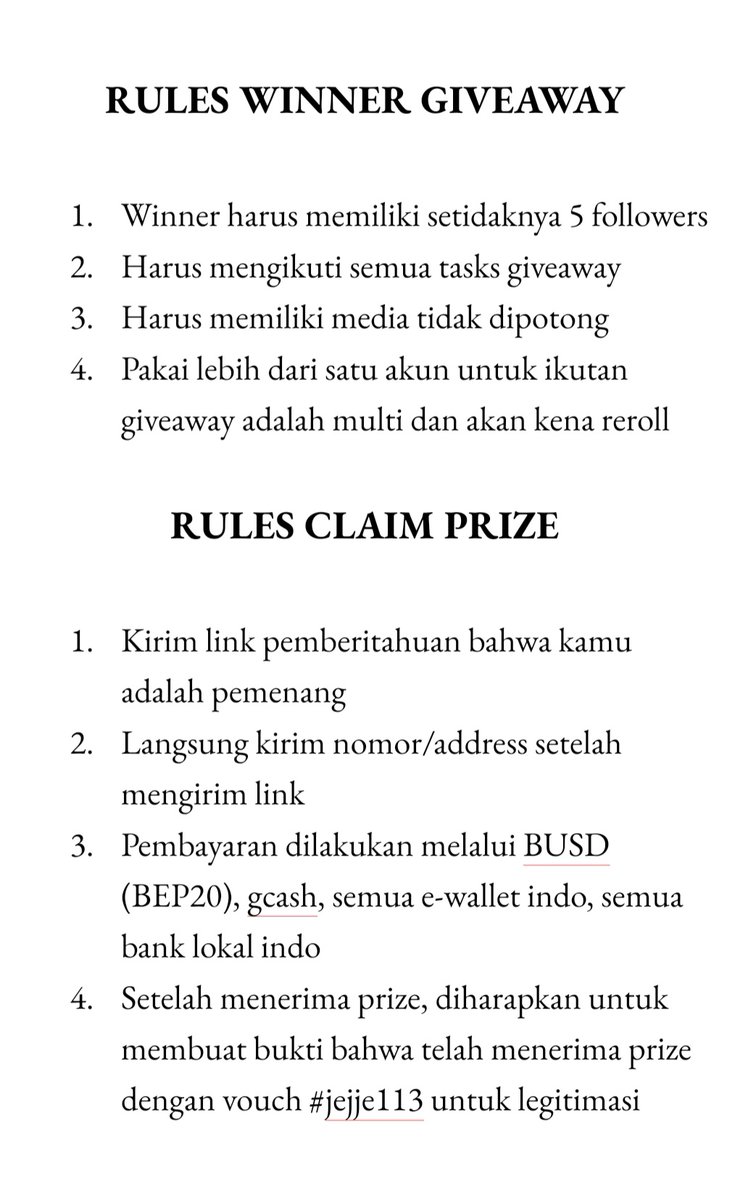 uricwan's tweet photo. Kindly read this before claim 🙏🏻😊 https://t.co/kpD27YqyL3