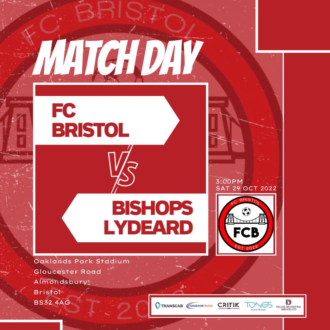 _FCBristol's tweet photo. ๐จMATCH DAY๐จ
๐ 15:00 Kick off
๐ @_BLAFC_
๐ @TSWesternLeague Div 1
๐ Oaklands Park, BS32 4AG
๐ฐ ยฃ6 Adult, ยฃ3 Concessions
๐ ยฃ1 Matchday Mag
#FCB #FCBristol #EverythingRed https://t.co/cNQjNIEhld