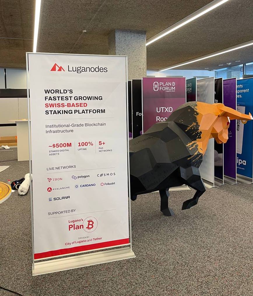 luganodes's tweet photo. #Luganodes is Bullish 🚀💪

#Day2LuganoPlanBForum #HappyStaking 🥰💜 https://t.co/stXI9JAKNi