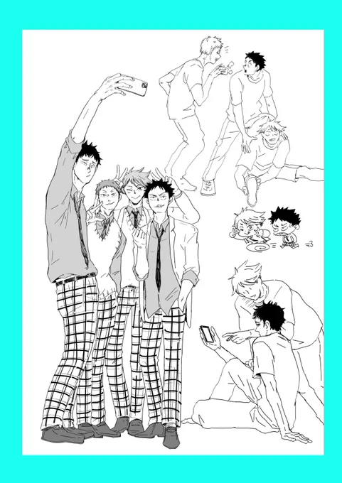 青葉4人らくがき〜 