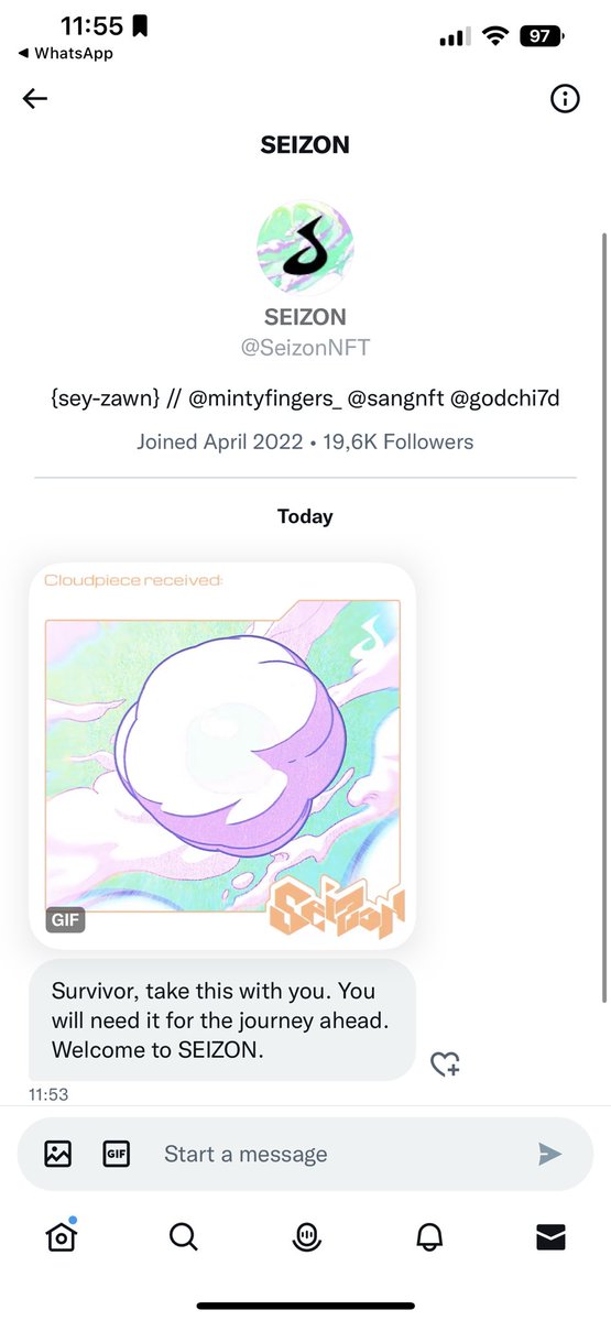 and this is how my weekends start!
See you inside guys💪
<a href="/SeizonNFT/">SEIZON</a> <a href="/sangNFT/">sanq.eth</a> @mintyfingers_ <a href="/godchi7d/">Godchi7d</a>