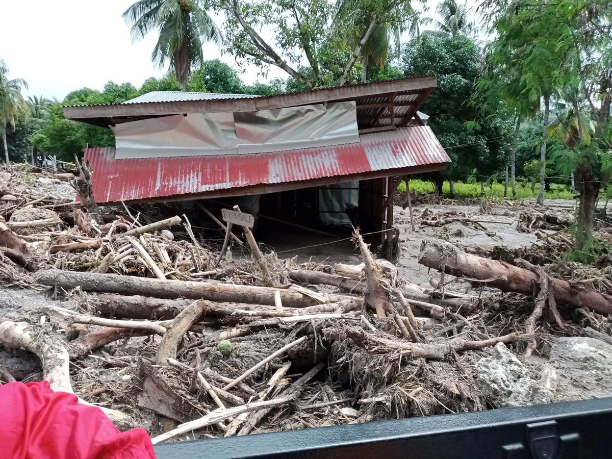 philredcross's tweet photo. LOOK: Ground zero of yesterday's landslide in Brgy. Kusiong, Datu Odin Sinsuat, Maguindanao due to heavy rains caused by #PaengPH.

Houses in the area are now submerged in mud and some families are trying to save their properties. 

#PHRedCrossCares https://t.co/yMFK75Wcdr