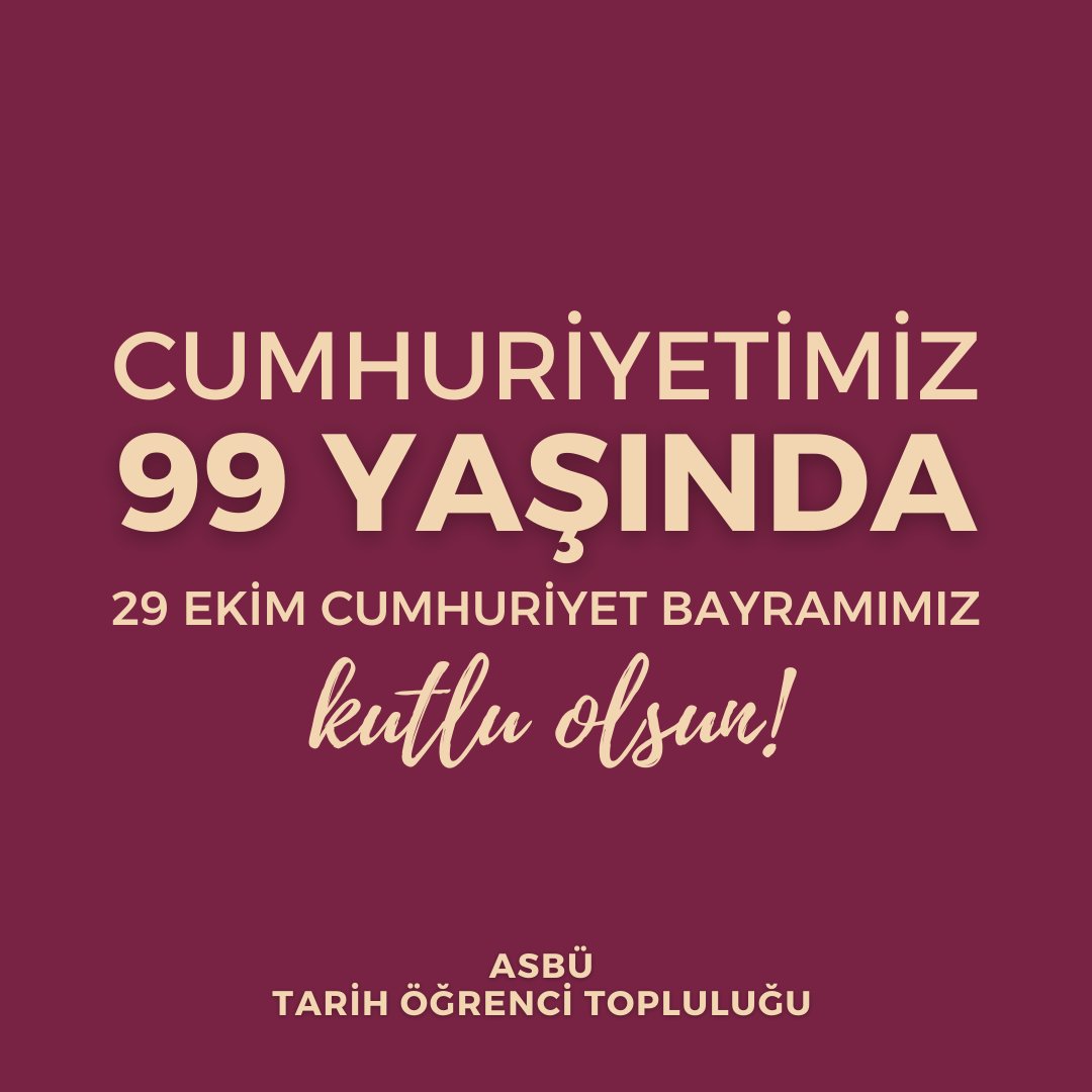 Cumhuriyetimizin 99. Yılı Kutlu Olsun.

Başta Gazi Mustafa Kemal Atatürk olmak üzere, bizlere Cumhuriyet’i miras bırakan tüm kahramanlarımızı saygı ve rahmetle anıyoruz.

#29EkimCumhiyetBayramıKutluOlsun