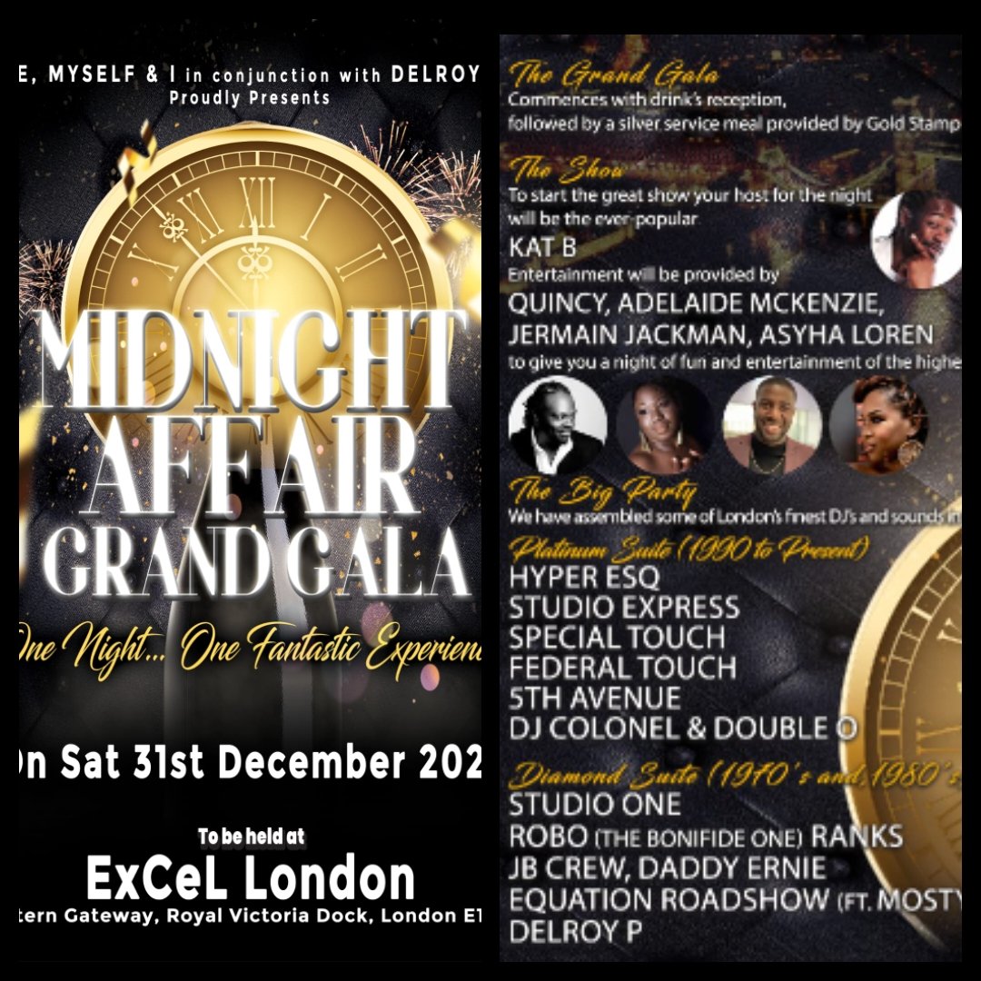 MCDoubleO's tweet image. WHERE WILL YOU BE THIS NEW YEARS EVE??👈🏿👈🏿👈🏿

THE MIDNIGHT AFFAIR IS BACK!!!◀️◀️◀️

🗣EARLYBIRD TICKETS @ £20 AVAILABLE NOW!!!!🗣

FOR TICKETS CONTACT DJ COLONEL ON 07976 205881 0R MC DOUBLE O' ON 

07932 699 675📞

🗣DON'T BE LEFT OUT !!!🗣