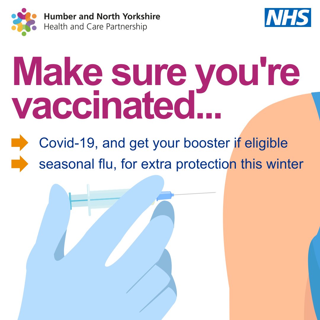 This winter is expected to be very busy in NHS and Care across Humber and North Yorkshire. 

See simple steps you can follow to protect yourself and your NHS this winter below. 

nhs.uk/live-well/seas….