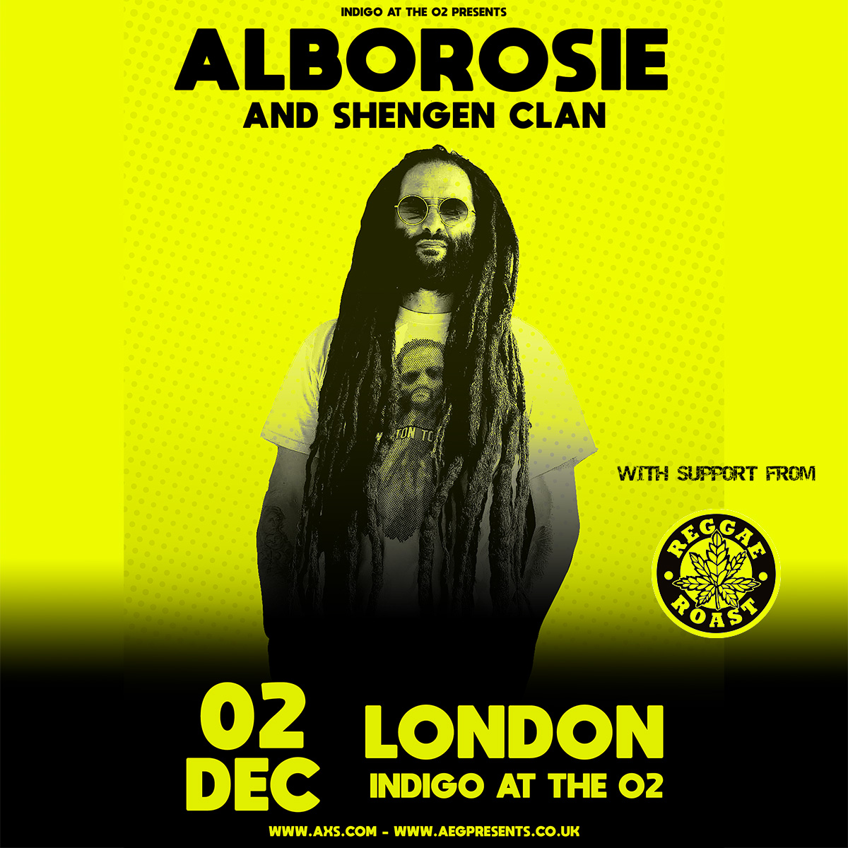 Reggae artist @Alborosie & Shengen Clan have announced a UK Tour for December 2022! With stops at @FleeceBristol & @indigoatTheO2! Don't miss your chance to see them live with special guest @REGGAEROAST 🔥 ⏰ Tickets are on sale now 🎫 w.axs.com/gJEn50JXSrX