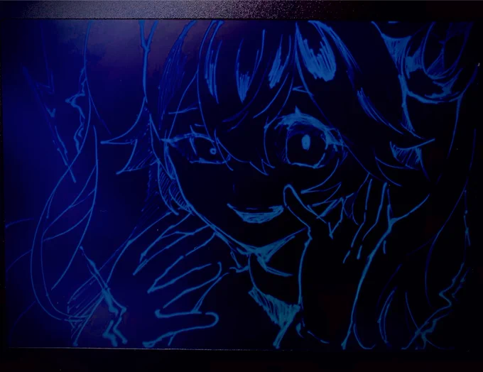 電子メモパッドという新しいおもちゃを手に入れたので、イレギュラーリリカ描いた#イラスト #コンパスお絵描き #コンパス 