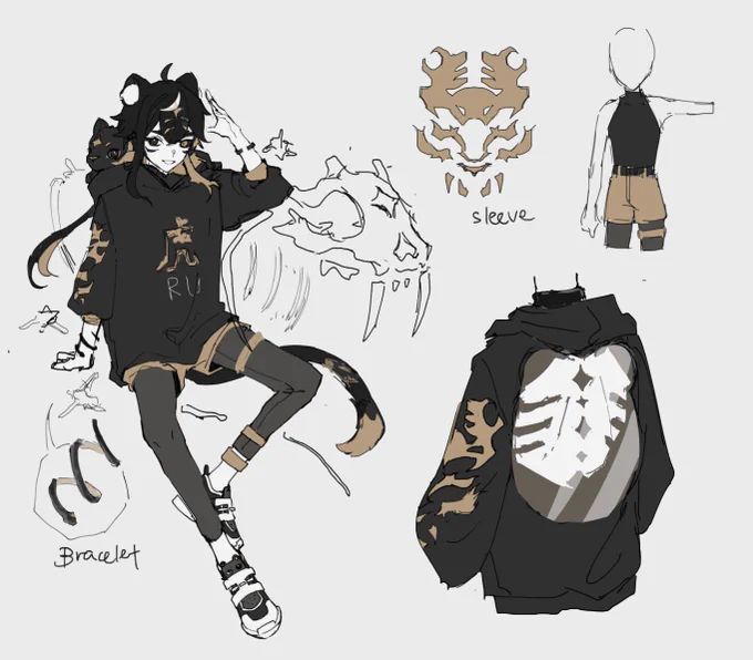 wip of my sona : ) cross wit my CS 