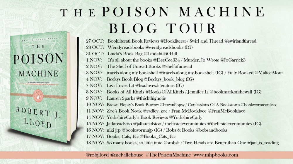 Want #histfic of the best kind? Try @robjlloyd #ThePoisonMachine
Here's my #blogtour #blogger #review wp.me/p5IN3z-j57 @melvillehouse @NikkiTGriffiths