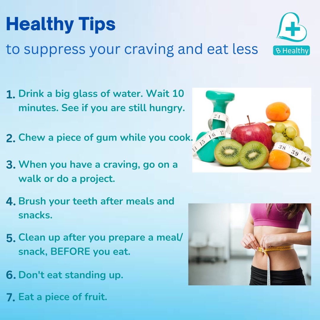 WHealthyfy's tweet photo. Here are some crucial pointers for controlling your feelings of hunger and eating less.
#whealthyfy #bhealthy #healthcare #healthtips #healthylifestyle #fitness #wellness #telehealth #digitalhealth #tests #besthealthtips #healthyeating #teleconsultation #preventivecare #healthca https://t.co/kIvBCU97qM