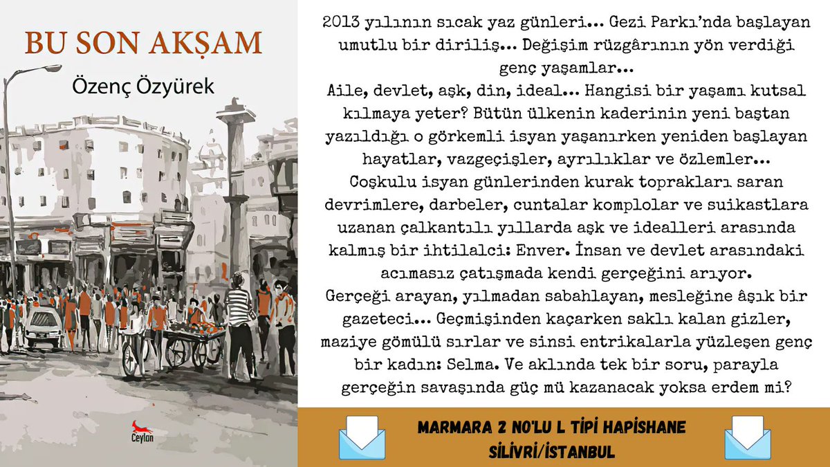 gorusecegiz's tweet photo. Marmara 2 No'lu L Tipi Hapishanesi'nde kalan Özenç Özyürek'in ilk romanı kitapseverlerle buluştu. yazdığı ilk romanının heyecanını bizde paylaşıyor, üretimlerinin devamını diliyoruz. 
Kitabı satın almak için👇
https://t.co/FWDXJfMEVU
 #Görüşeceğiz
#ÖzençÖzyürek https://t.co/UriYt0n4H7