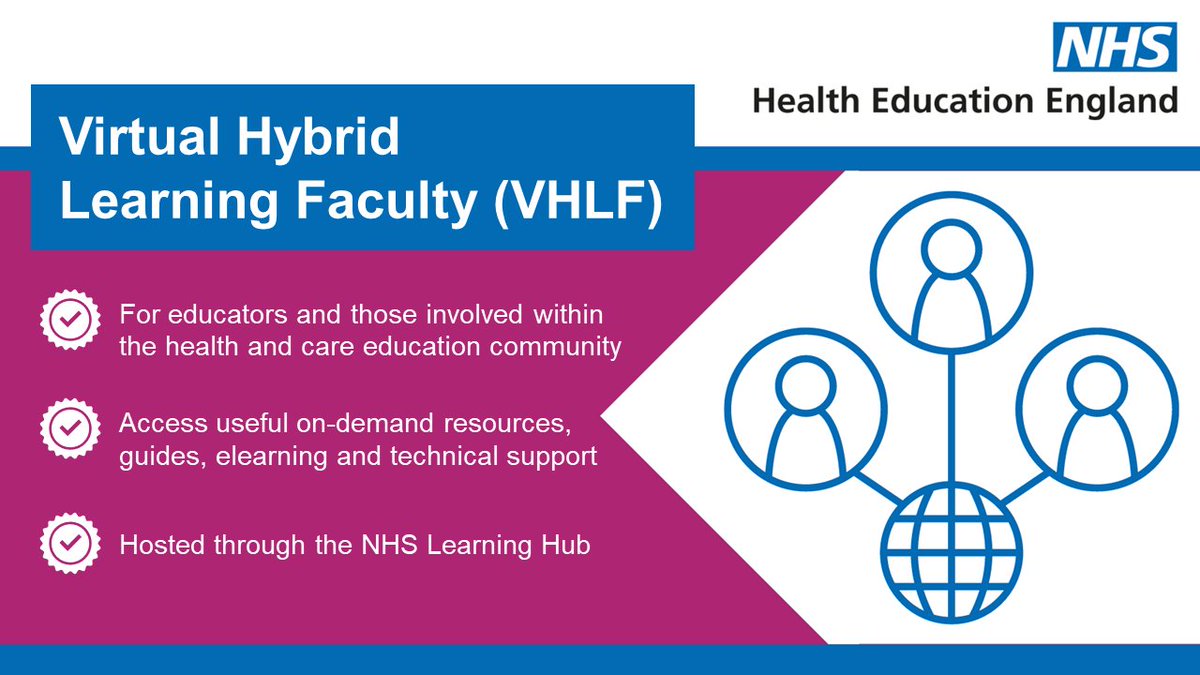 NHSE TEL Team (@nhse_tel) on Twitter photo Are you an educator in the NHS? Do you want to find out more about the Virtual & Hybrid Learning Faculty (VHLF) and how it can support you? We have a thriving Community of Practice (COP) and are running an autumn series of CPD events. Email tel@hee.nhs.uk to find out more. Are you an educator in the NHS? Do you want to find out more about the Virtual & Hybrid Learning Faculty (VHLF) and how it can support you? We have a thriving Community of Practice (COP) and are running an autumn series of CPD events. Email tel@hee.nhs.uk to find out more.