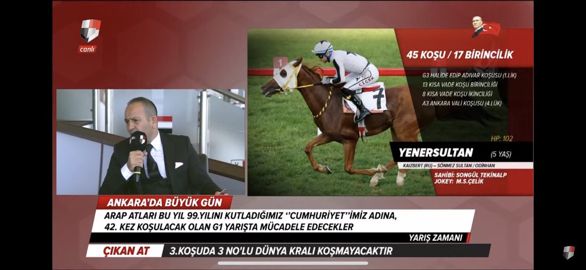 Her şeyden önce bize bu mutluluğu,heyecanı yaşattığın için sana sonsuz teşekkürler Aslan kızım bu önemli yarışta koşabileceğimiz için çok gururluyuz bütün atların ayakları düz bassın inşallah sana güveniyoruz Sultanım #Yenersultan <a href="/mahir_tekinalp/">Mahir Tekinalp</a> @avmehmetdogan <a href="/kadirtekinalpp/">Kadir tekinalp</a>