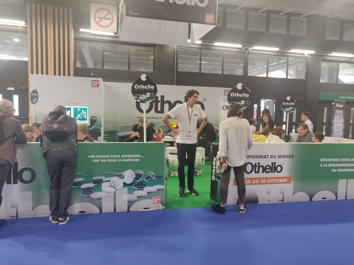 WorldOthello's tweet photo. Come and try Othello at https://t.co/kVON1et1hY in Paris, while watching the live studio in the Othello booth. https://t.co/2RmWT1adA9