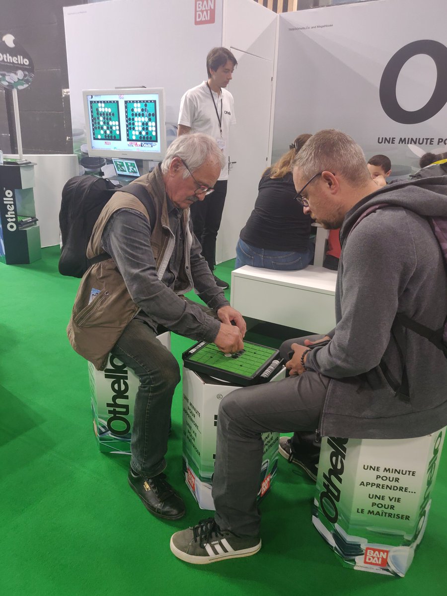 WorldOthello's tweet photo. Come and try Othello at https://t.co/kVON1et1hY in Paris, while watching the live studio in the Othello booth. https://t.co/2RmWT1adA9