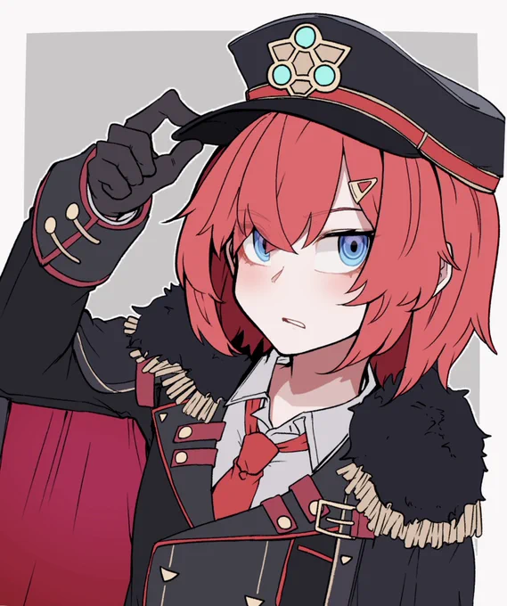 軍服アンジュ見てぇなぁ... #絵ンジュ 