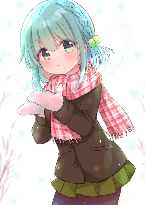 寒いねと言いながら気になるあの子と道草しながら帰った。#オリジナルイラスト 
