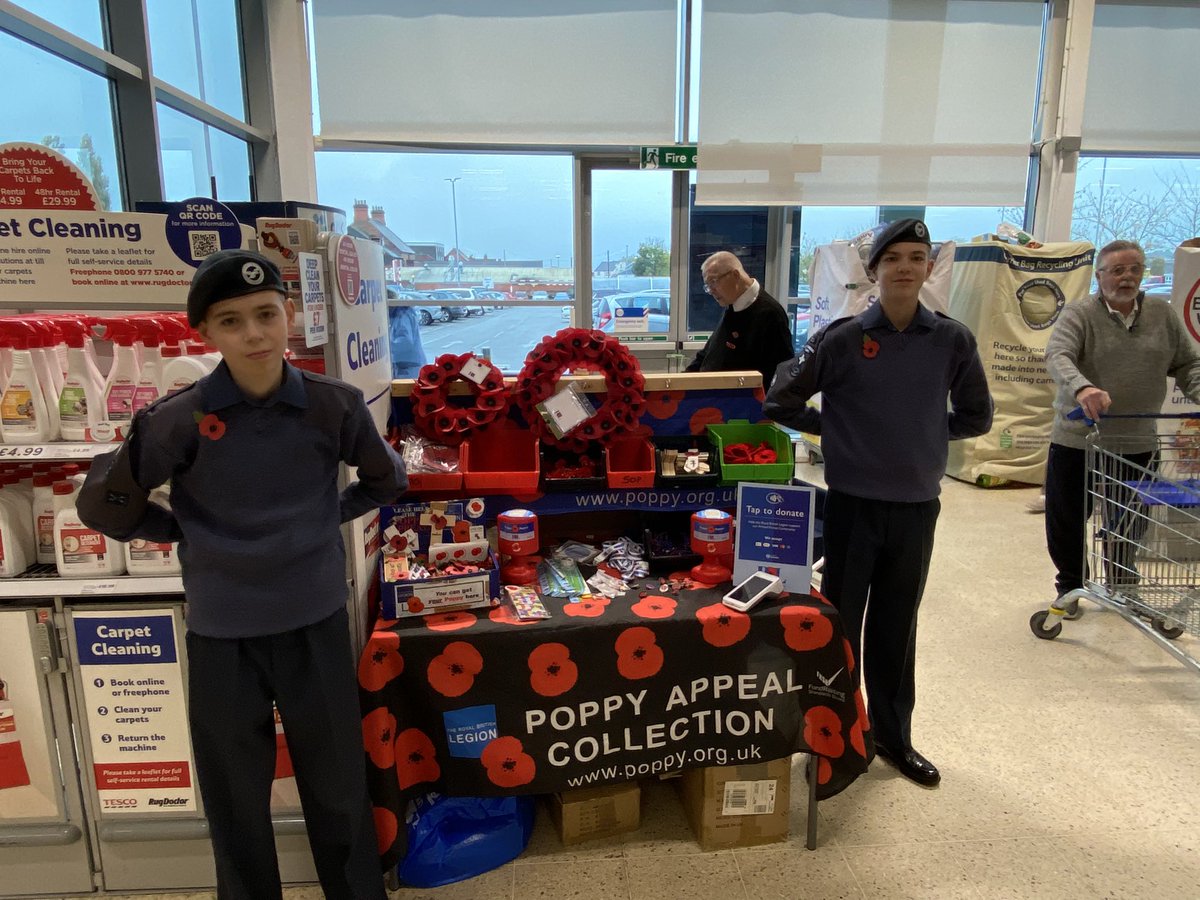 Halesowen Sqn kicking off the 2022 poppy appeal at Tesco Cradley Heath 2 weeks of hard work for a well deserved cause <a href="/ComdtAC/">Commandant RAF Air Cadets</a> <a href="/RCWalesandWest1/">RC Wales and West</a> @OCWMercianWing <a href="/halesowennews/">Halesowen News</a> <a href="/WMRFCA/">West Midland Reserve Forces & Cadets Association</a>