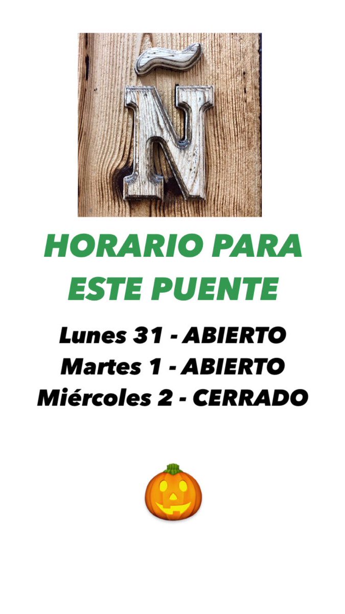 Durante este puente, pasa miedo; pero no pases hambre. ¡Te esperamos en El Ñeru!
