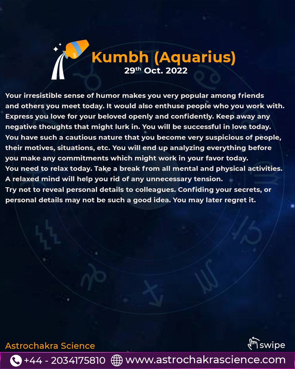 astrochakra_s's tweet photo. #dailyhoroscope for #Scorpio #saggitarius #Capricorn and #Aquarius 

#astrology #astrologyposts #zodiacsigns #astrochakrascience https://t.co/QEyC2HR4gw