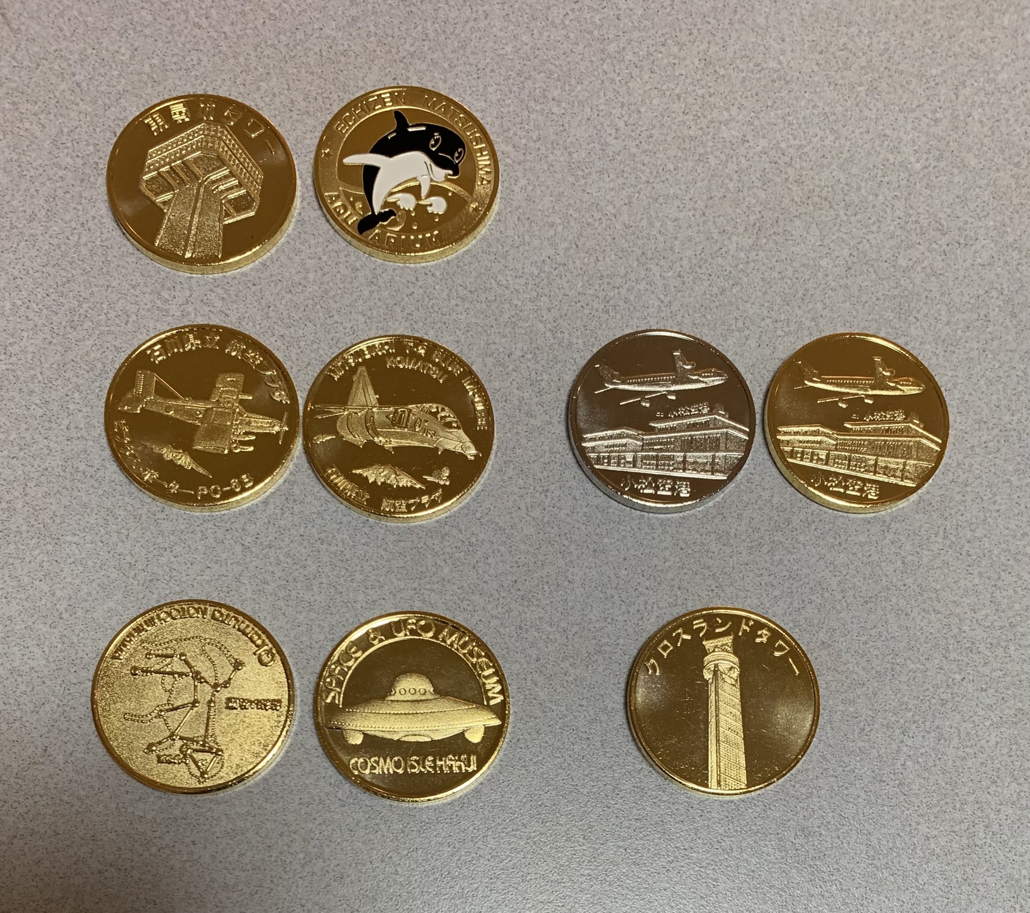 ★北海道☆おたる水族館★ドルフィン☆記念メダル★茶平工業 水族館4☆北海道☆おたる水族館9☆ドルフィン☆記念メダル☆茶平